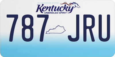 KY license plate 787JRU
