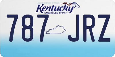 KY license plate 787JRZ