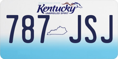 KY license plate 787JSJ