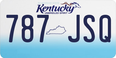 KY license plate 787JSQ