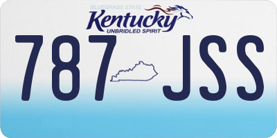 KY license plate 787JSS