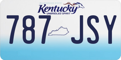 KY license plate 787JSY