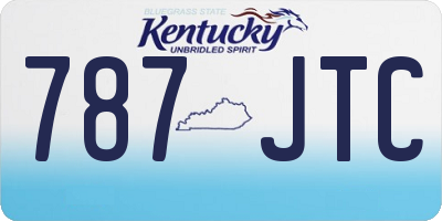 KY license plate 787JTC
