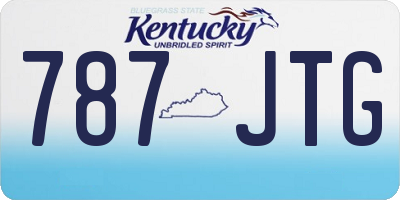 KY license plate 787JTG
