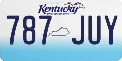 KY license plate 787JUY