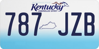 KY license plate 787JZB