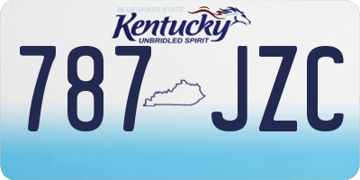 KY license plate 787JZC