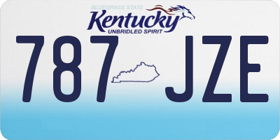 KY license plate 787JZE