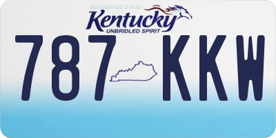KY license plate 787KKW