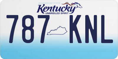 KY license plate 787KNL