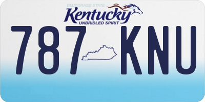 KY license plate 787KNU