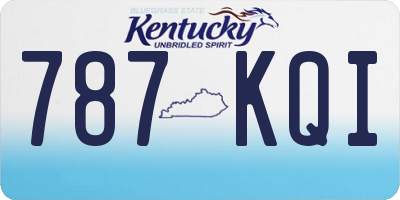 KY license plate 787KQI