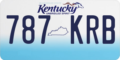 KY license plate 787KRB