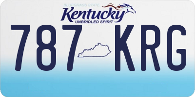 KY license plate 787KRG