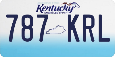 KY license plate 787KRL
