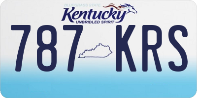 KY license plate 787KRS