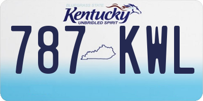 KY license plate 787KWL