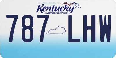 KY license plate 787LHW