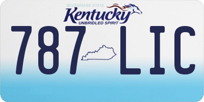 KY license plate 787LIC