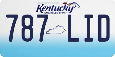 KY license plate 787LID