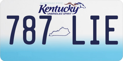 KY license plate 787LIE