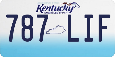 KY license plate 787LIF
