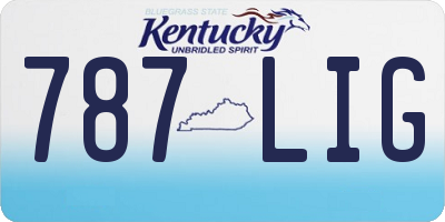 KY license plate 787LIG