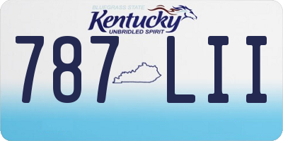 KY license plate 787LII