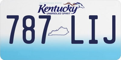 KY license plate 787LIJ