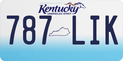 KY license plate 787LIK