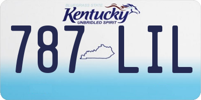 KY license plate 787LIL