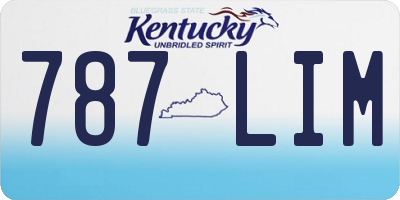 KY license plate 787LIM