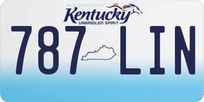 KY license plate 787LIN