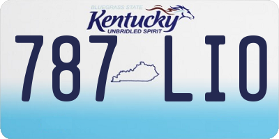 KY license plate 787LIO