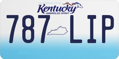 KY license plate 787LIP