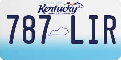 KY license plate 787LIR