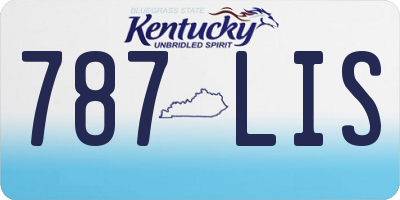 KY license plate 787LIS