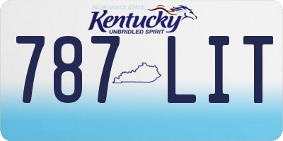 KY license plate 787LIT