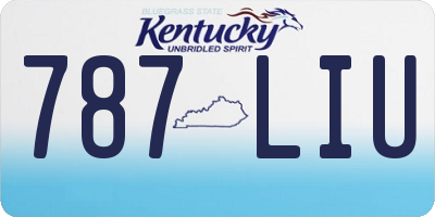 KY license plate 787LIU