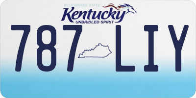 KY license plate 787LIY