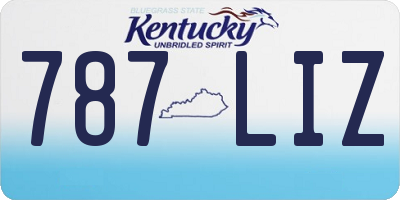 KY license plate 787LIZ