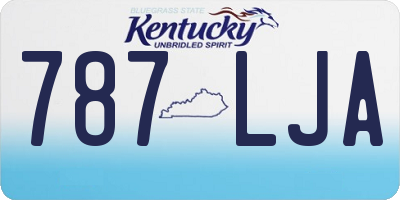 KY license plate 787LJA