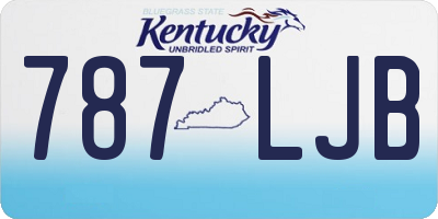 KY license plate 787LJB