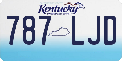 KY license plate 787LJD