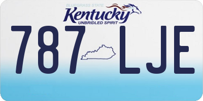 KY license plate 787LJE