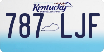 KY license plate 787LJF