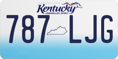 KY license plate 787LJG