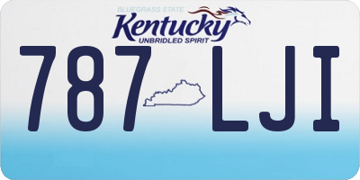 KY license plate 787LJI