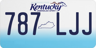 KY license plate 787LJJ