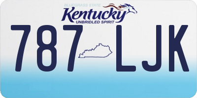 KY license plate 787LJK